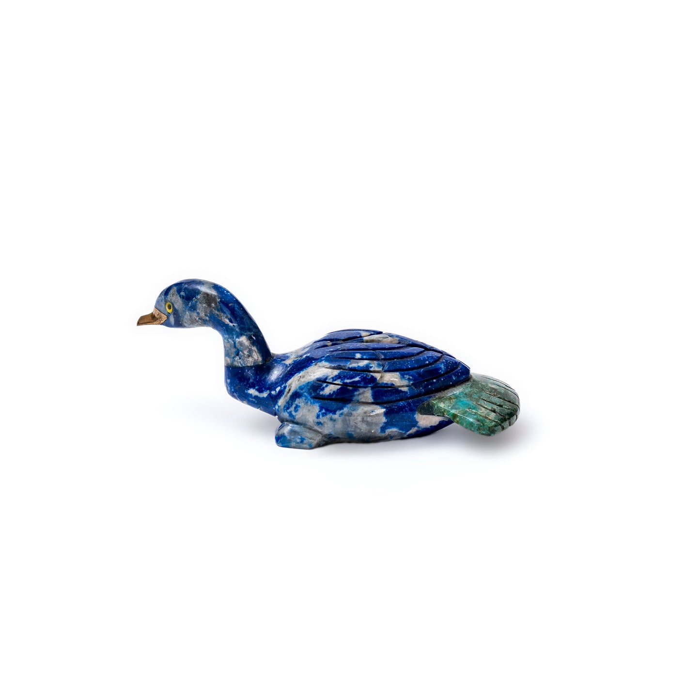 Lapis Lazuli Duck Figurine Size 2 | Artisan Carved Figurine