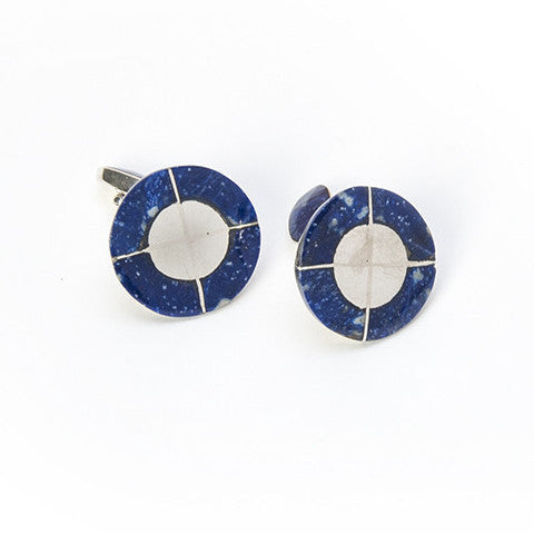 Lapis Lazuli Nehuen Cuff Links | Handcrafted Artisan Design | Crafted in Latin America