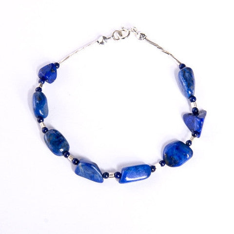 Lapis Lazuli Amancay Bracelet | Artisan Design | Crafted in the Chilean Andes