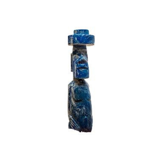 Lapis Lazuli Moai Giant #4 | Artisan Decor Sculpture