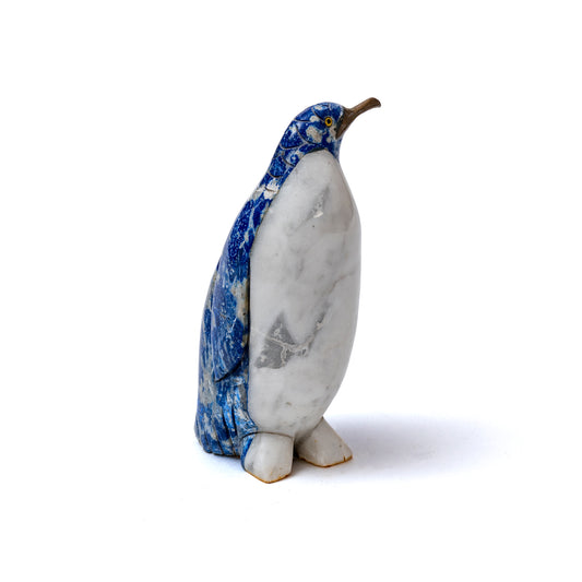 Lapis Lazuli Penguin Figurine Size 5 | Handcrafted Figurin