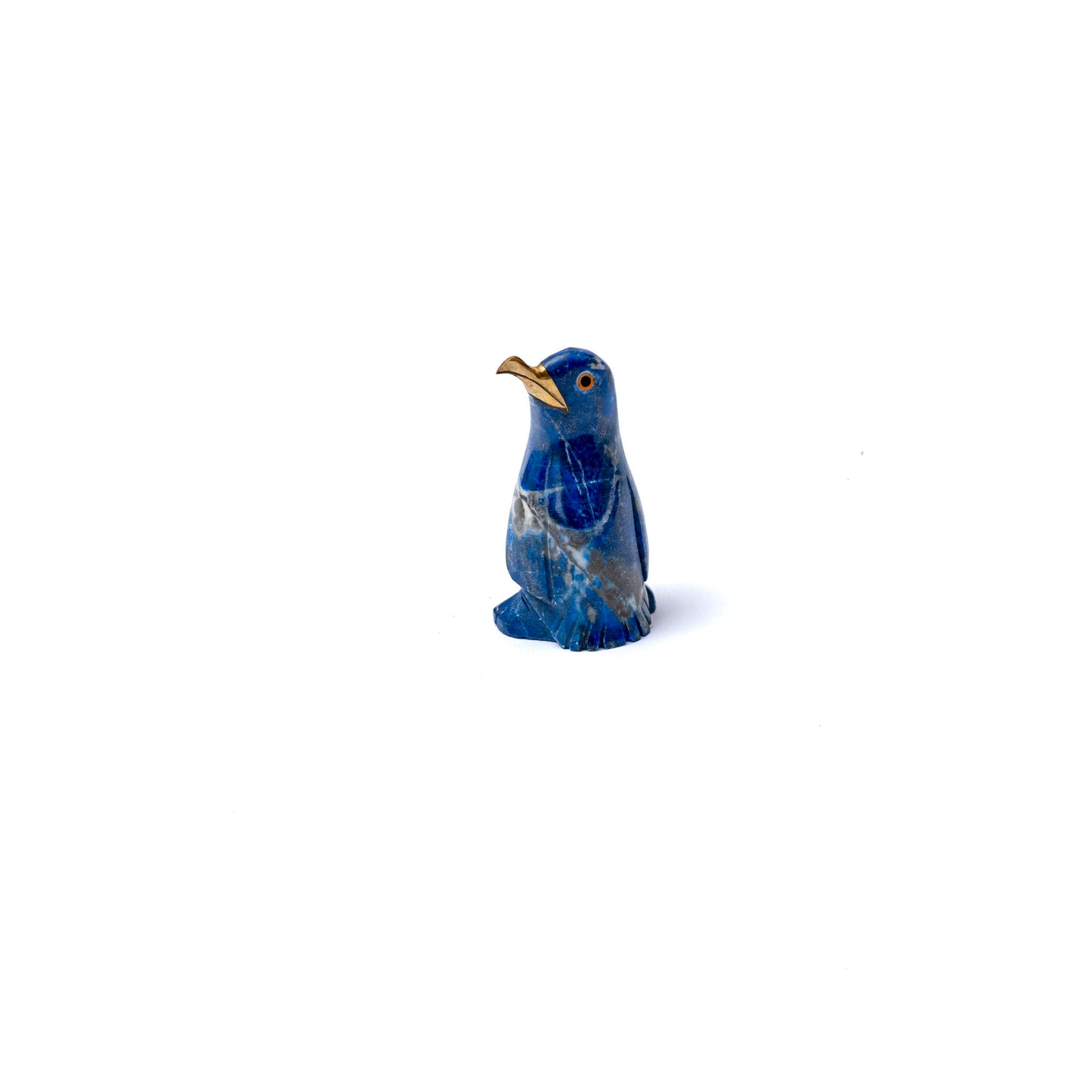 Lapis Lazuli Penguin Figurine Size 2 | Artisan Carved Decor