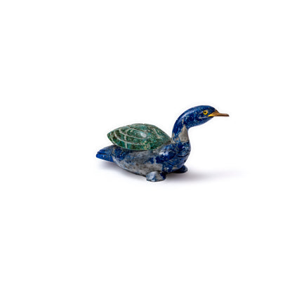 Lapis Lazuli Duck Figurine Size 2 | Artisan Carved Figurine