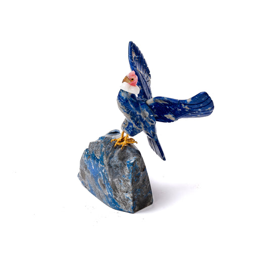 Lapis Lazuli Condor Statue Small | Handcrafted Decor