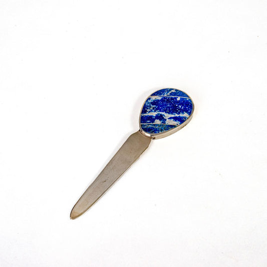 Lapis Lazuli Oval Letter Opener | Handcrafted Office Decor