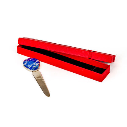 Lapis Lazuli Oval Letter Opener | Handcrafted Office Decor