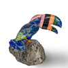 Lapis Lazuli Toucan Statue | Handcrafted Stone Decor | From the Chilean Highlands