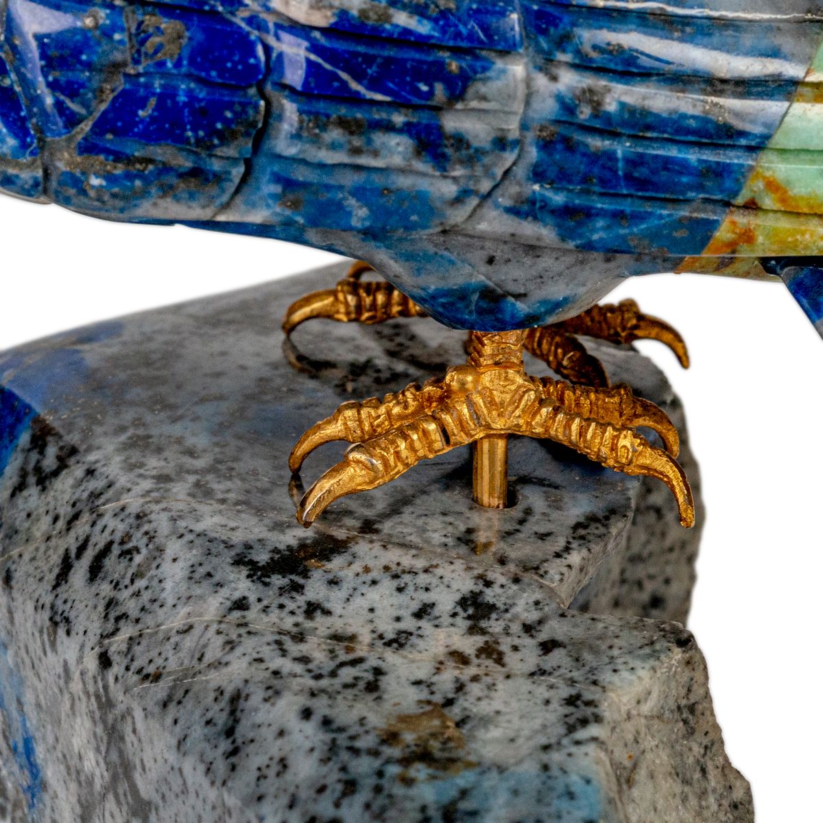 Lapis Lazuli Toucan Statue | Handcrafted Stone Decor