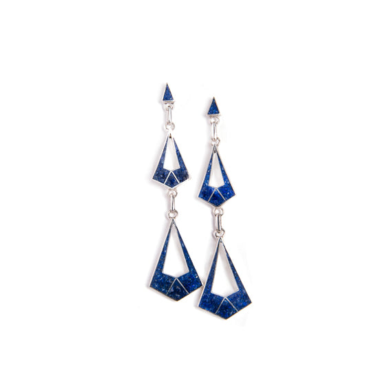 Lapis Lazuli Aharon Earrings | Handmade Artisan Work