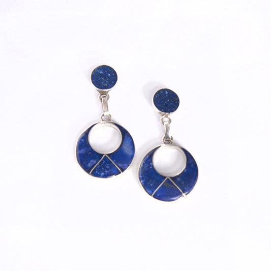Lapis Lazuli Earrings Qinaya Earrings | - Sterling Silver