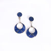 Lapis Lazuli Earrings Handcrafted in Chile - Qinaya Earrings  - Sterling Silver from the Chilean Andes