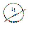 Lapis Lazuli Rose Necklace Set | Handcrafted Jewelry Set | From the Chilean Highlands
